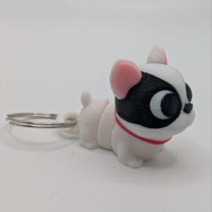 Flexi French Bulldog Keyring