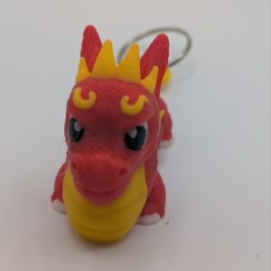 Flexi Chinese Dragon Keyring – Articulated 3D Printed Accessory