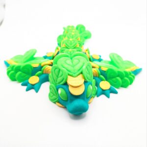 Flexi Clover Dragon – Articulated 3D Printed Fantasy Figurine